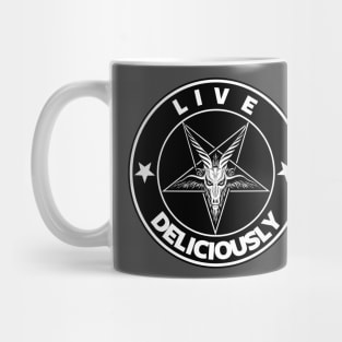 Live Deliciously Baphomet Mug